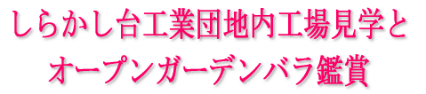 しらかし台工業団地内工場見学とバラ鑑賞